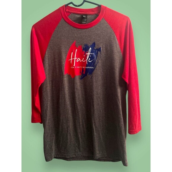 Isn’t Haiti Beautiful? Long Sleeve T-Shirt Caribbean Culture Voodoo Creole Small - Picture 1 of 6